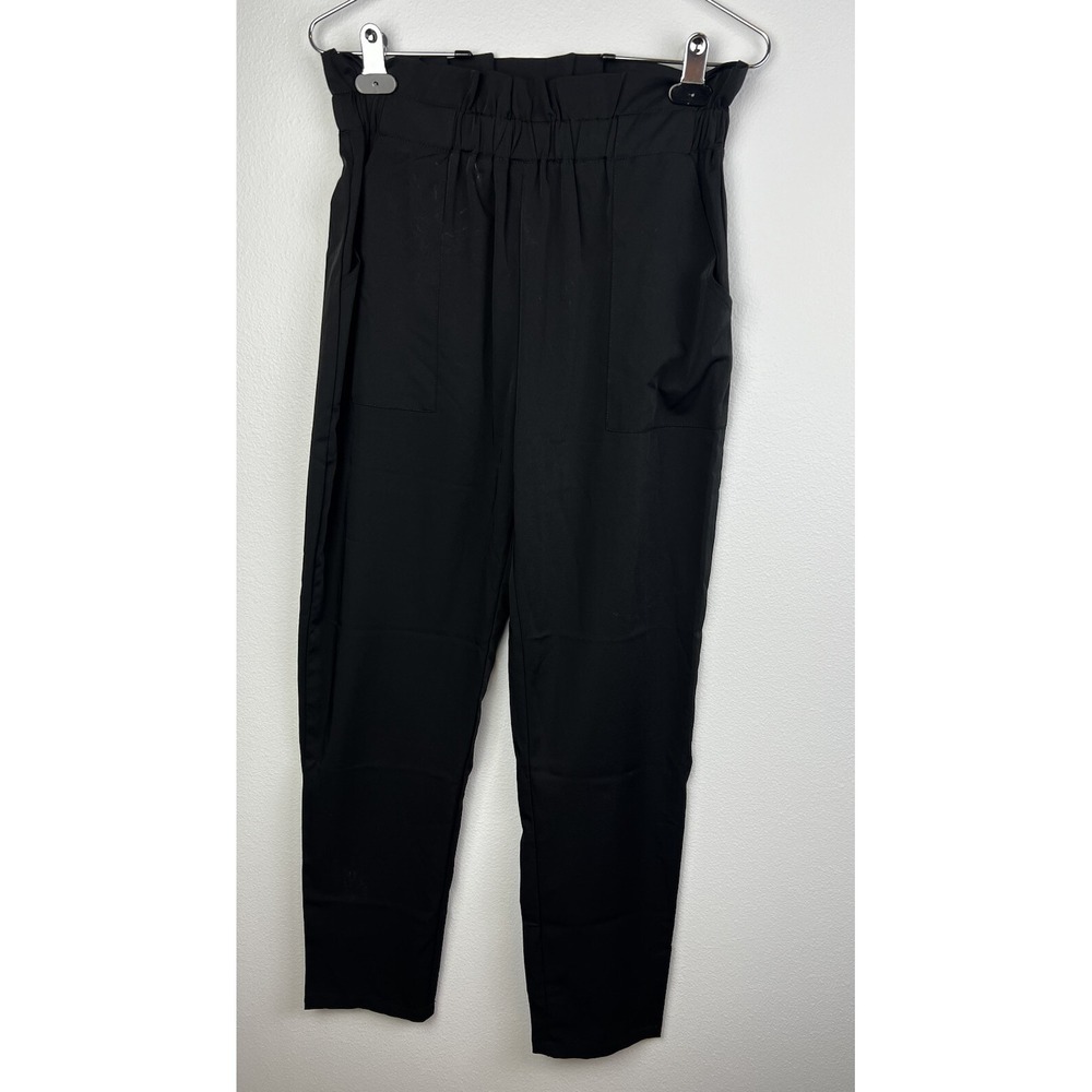 Simplee XL Black Tapered Hahg Waisted‎ Pants Elastic Waist Pockets